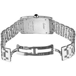 Cartier Tank Americaine White Gold Womens Watch  