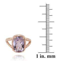   over Silver Amethyst and Diamond Ring (5 1/10ct TGW)  