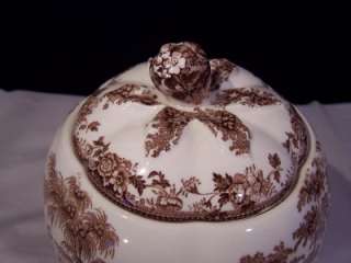 Vintage Royal Staffordshire Tonquin Brown Cookie Jar With Lid  