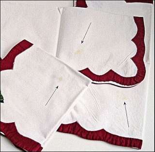 Set of 6 Vintage Christmas Placemats with Napkins Embroidered and 
