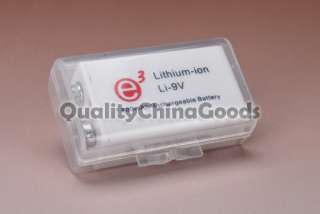 10pcs Soshine 9V Li ion 500mAh e3 Rechargeable Lithium ion Battery 