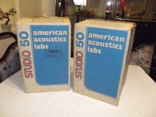   American Acoustics Labs Studio 50 Pair Of Vintage Speakers NEW  