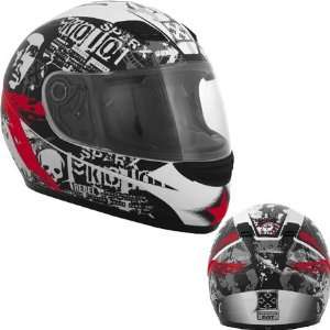   Sparx S 07 Special Edition Full Face Helmet Small  White Automotive
