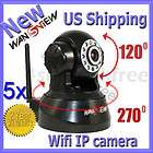   Wireless IP Camera Network Night Vision Mobile Detect 2 Way Audio P/T