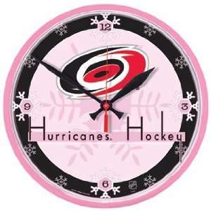  NHL Carolina Hurricanes Clock   Pink Style