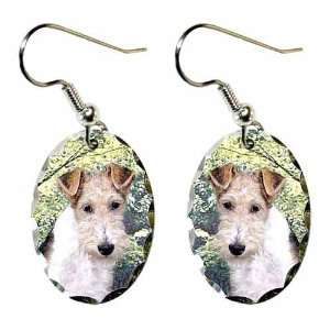  Wire Fox Terrier Earrings 