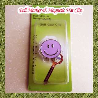 Smiling face Golf Ball Marker & Magnetic Hat Clip G80  