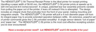 HENGSTLER C 56 HIGH QUALITY THERMAL RECEIPT PRINTER FOR POS 