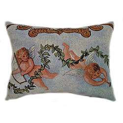 Cherub Tapestry Throw Pillows (Set of 2)  