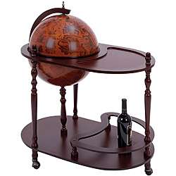 16th Century Style Wood Globe Bar/ Tea Cart  