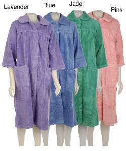 Soft Ones Womens Snap front Chenille Robe  