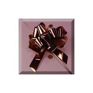   50ea   5 Metallic Chocolate Pull String Bow