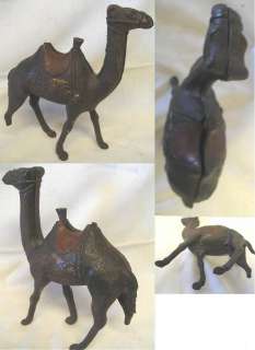 OLD CAST IRON CAMEL BANK    as is  