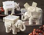   Elephant Antique Ivory Tea Light Candles Wedding Bridal Shower Favors