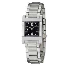   Womens 7700 Stainless Steel Bracelet Black Dial Watch  