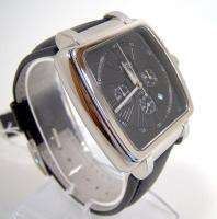HUGO BOSS Mens Black Leather Chronograph Strap Watch 1512064 NWT $450 