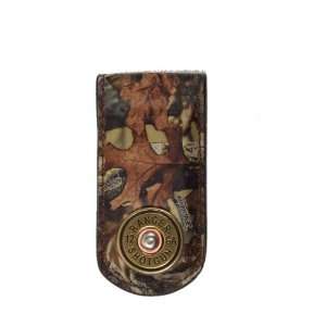  Leather Camouflage Magnetic Money Clip with Shotgun Shell 