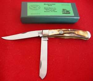 MOORE MAKER MODEL 6202 STAG FOLDING KNIFE  