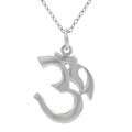 Peter Stone Collection Sterling Silver Om Meditation Necklace 