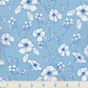  54 Wide Cotton Cambric Demure Blue Fabric By The Yard 