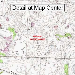 USGS Topographic Quadrangle Map   Windsor, Missouri (Folded/Waterproof 