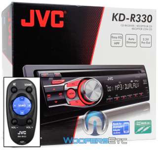JVC KD R330 RADIO CD  WMA AUX IPOD EQ REMOTE STEREO PLAYER 