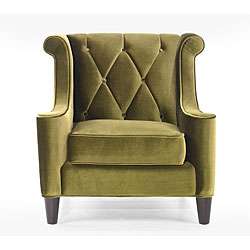 Modern Green Velvet Chair  