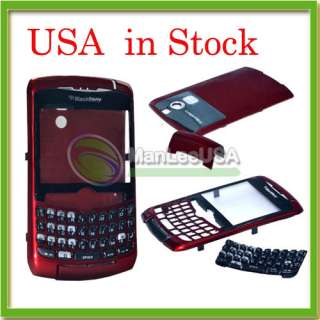 New 5Pieces Housing case For Blackberry CURVE 8300 8310 8320 Red US in 
