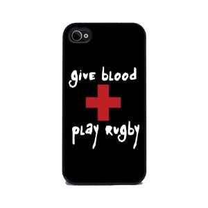  Give Blood, Play Rugby   iPhone 4s Silicone Rubber Cover 