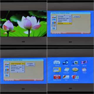 White 7 Wide Screen TFT LCD Desktop Digital Photo Frame with SD MMC 
