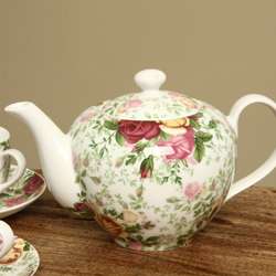 Royal Albert Country Rose Chintz 9 piece Tea Set  