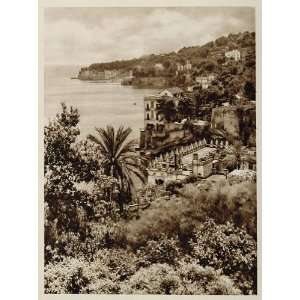  1925 View Bay of Naples Napoli Posillipo Italy Coast 