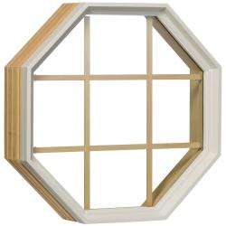   White Clad Fixed Insulated Glass Octagon Window  