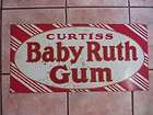   Curtiss Baby Ruth Penny Candies Candy Bar Metal Store Display Sign
