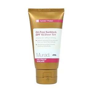  Murad Oil Free Sunblock SPF 15 Sheer Tint for Face (1.7 oz 