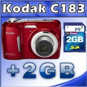   Camera w/ 3x Optical Zoom, 3 LCD (Red) + 2GB SD Card Electronics