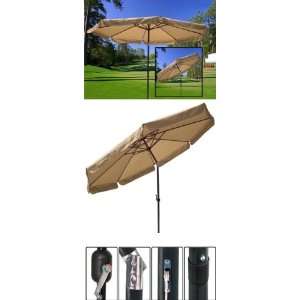  10 ft Outdoor Furniture Patio Table Umbrella Tan Patio 