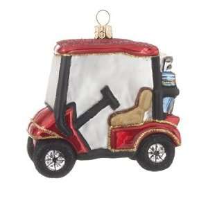 Golf Cart   Red Christmas Ornament 