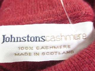 JOHNSTONS CASHMERE Red Turtle Neck Sweater Sz S  