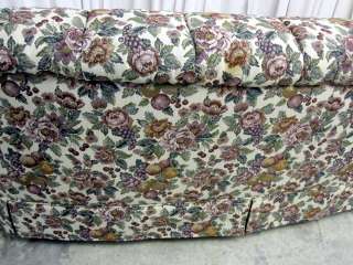 Vintage Contemporary Style Sofa Button Tuftted Back Floral Upholstery 