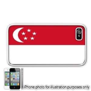  Singapore Flag Apple Iphone 4 4s Case Cover White 