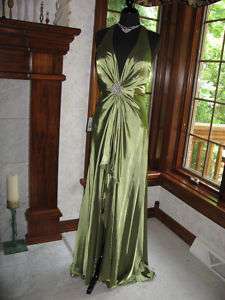 OOAK Tiffany Olive Green Gala Cruise Gown Dress 8  