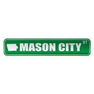   MASON CITY ST  STREET SIGN USA CITY IOWA