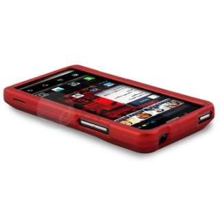6in 1 Snap on Rubber Hard Skin Phone Case Cover For Motorola Droid 