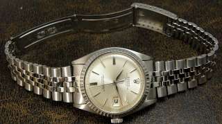 ROLEX STEEL OYSTER PERPETUAL DATEJUST EARLY 1603 MENS WATCH N.R  
