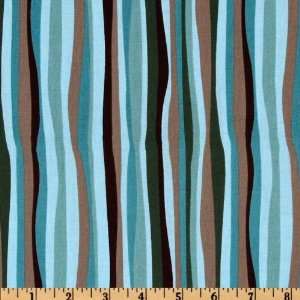   Galaxy Wavey Stripe Teal Fabric By The Yard Arts, Crafts & Sewing
