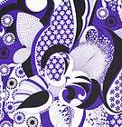alfred shaheen purplasian prints stylized tropical garden purple as25 