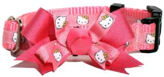 Hello Kitty Tiny Pink Dog Collar w/BOW  