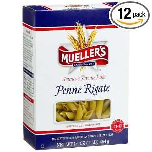 Muellers Penne Rigate, 16 Ounce Boxes Grocery & Gourmet Food