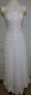 JESSICA McCLINTOCK Beige Lace Wedding Dress NWT Size 4  